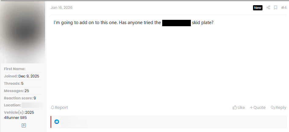 Forum monitoring screenshot