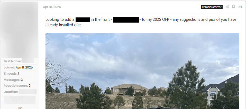 Forum search results